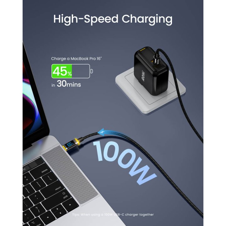 AOHi Magline PRO+  USB4 100W nabíjecí kabel USB-C na USB-C