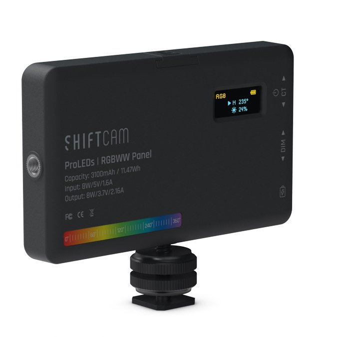 ShiftCam ProLED RGBWW, fotografický přenosný LED panel