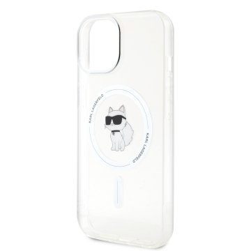 Karl Lagerfeld IML Choupette, ochranný kryt s MagSafe pro iPhone 15, čirý
