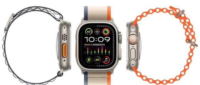 Apple Watch Ultra 2 49mm titanová s zelenošedým trailovým tahem M/L