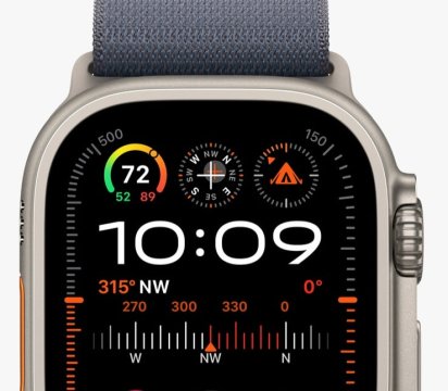 Apple Watch Ultra 2 49mm titanová s modrým alpským tahem M