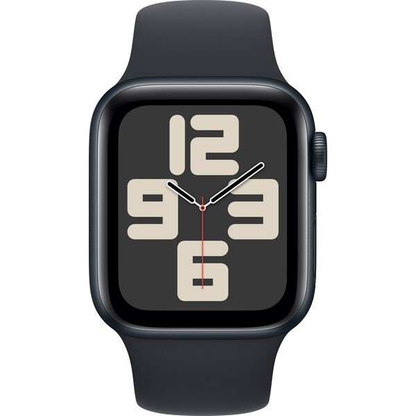 Apple Watch SE (2023) GPS 40mm černé / sportovní silikonový řemínek temně inkoustový M/L