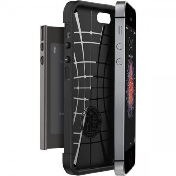 Spigen Slim Armor kryt pro Apple iPhone SE/5S - gunmetal