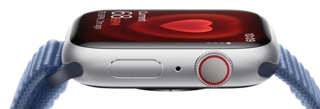 Apple Watch Series 9 Cellular 41mm stříbrný hliník s bouřkově modrým sportovním řemínkem S/M