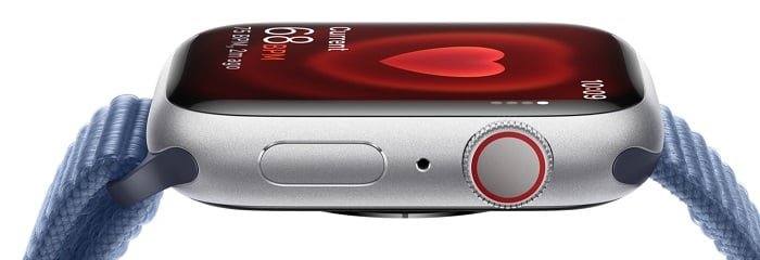 Apple Watch Series 9 Cellular 45mm stříbrná ocel se stříbrným milánským tahem