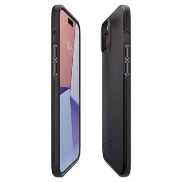 Spigen Thin Fit, black,  ochranný kryt pro iPhone 15 Plus