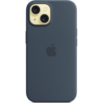 Apple silikonový kryt s MagSafe na iPhone 15 bouřkově modrý