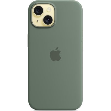 Apple silikonový kryt s MagSafe na iPhone 15 Plus cyprišově zelená