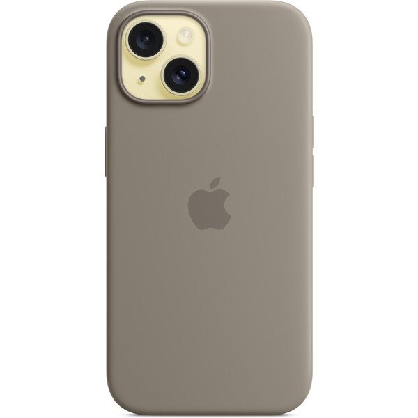 Apple silikonový kryt s MagSafe na iPhone 15 Plus jílově šedý