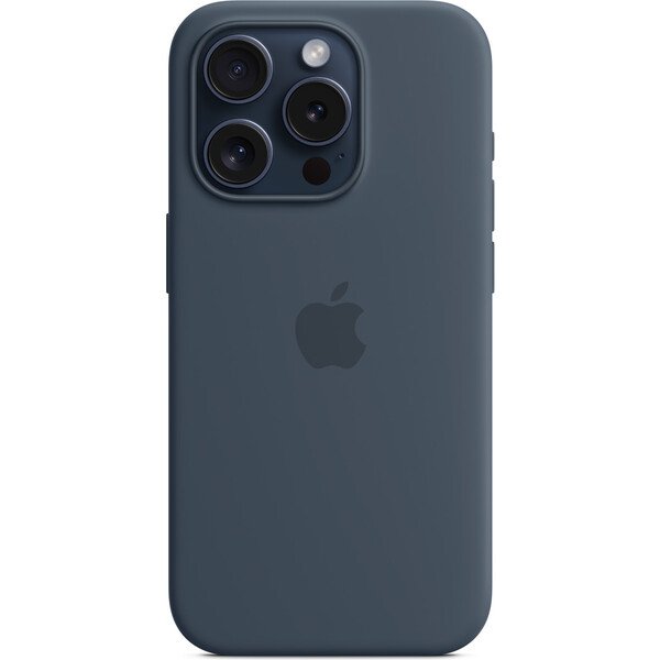 Apple silikonový kryt s MagSafe na iPhone 15 Pro bouřkově modrý