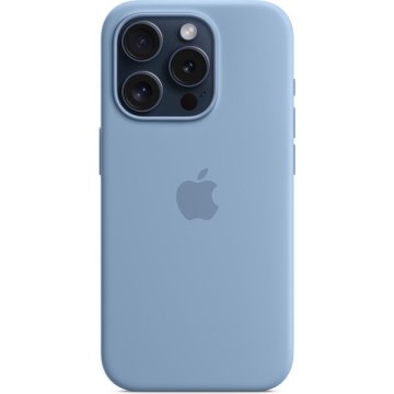 Apple silikonový kryt s MagSafe na iPhone 15 Pro ledově modrý