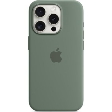 Apple silikonový kryt s MagSafe na iPhone 15 Pro Max cyprišově zelená