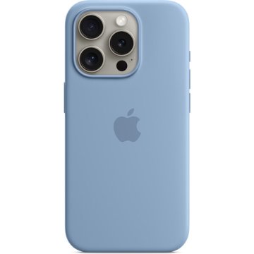 Apple silikonový kryt s MagSafe na iPhone 15 Pro Max ledově modrý