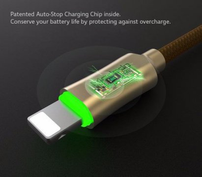 McDodo USB - Lightning - Blue with light 1.8m
