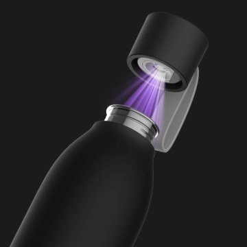 Muggo - Smart Bottle UV - chytrá láhev s UV čištěním vody, 500ml, černá