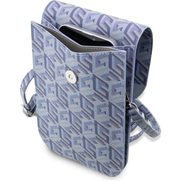 Guess PU G Cube - taška na mobilní telefon, modrá
