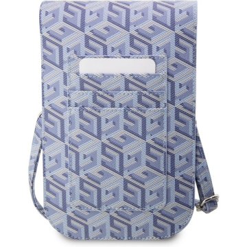 Guess PU G Cube - taška na mobilní telefon, modrá