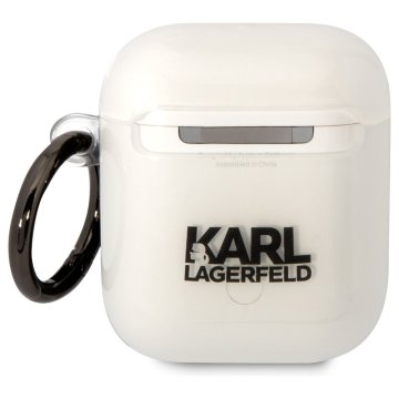 Karl Lagerfeld 3D Logo NFT Karl Head TPU, pouzdro pro Airpods 1/2 bílé