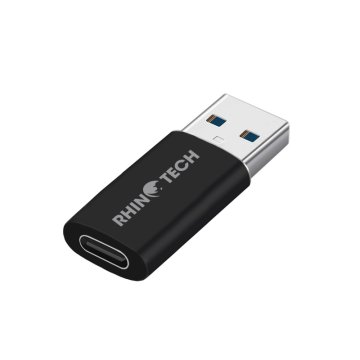 RhinoTech - redukce USB-C na USB-A 3.0, černá