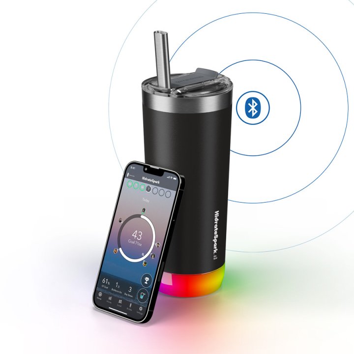 HidrateSpark Pro Tumbler – Chytrá termoska, 592 ml, černá