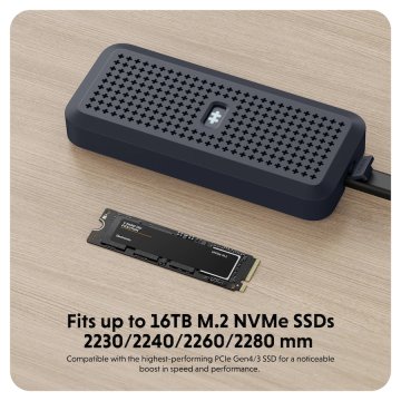 Hyper USB4 NVMe - Externí ochranné pouzdro na SSD disky