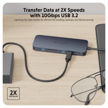 Hyper® EcoSmart™ - Gen.2 Dual HDMI USB-C 11-in-1 Hub 140W PD 3.1 Pass-thru