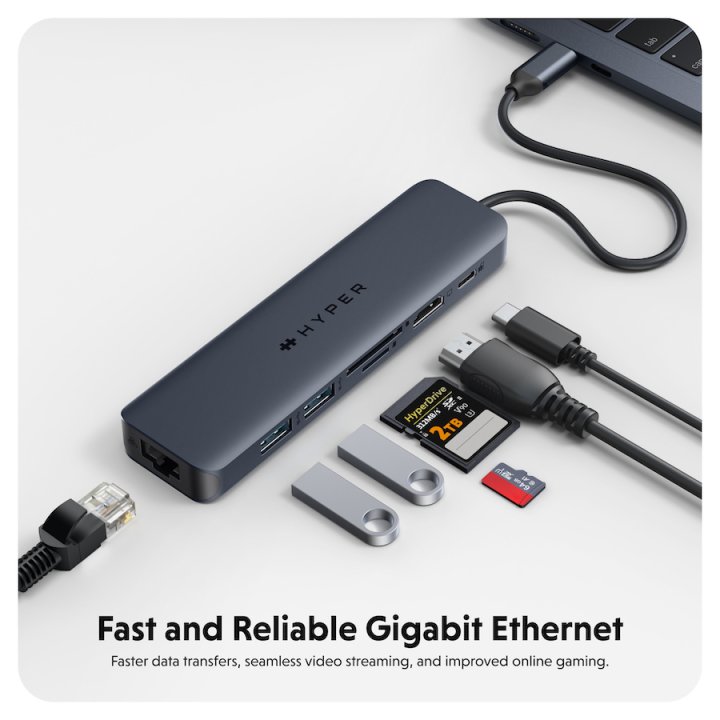 Hyper® EcoSmart™ - Gen.2 USB-C 7-in-1 Hub 100W PD Pass-thru