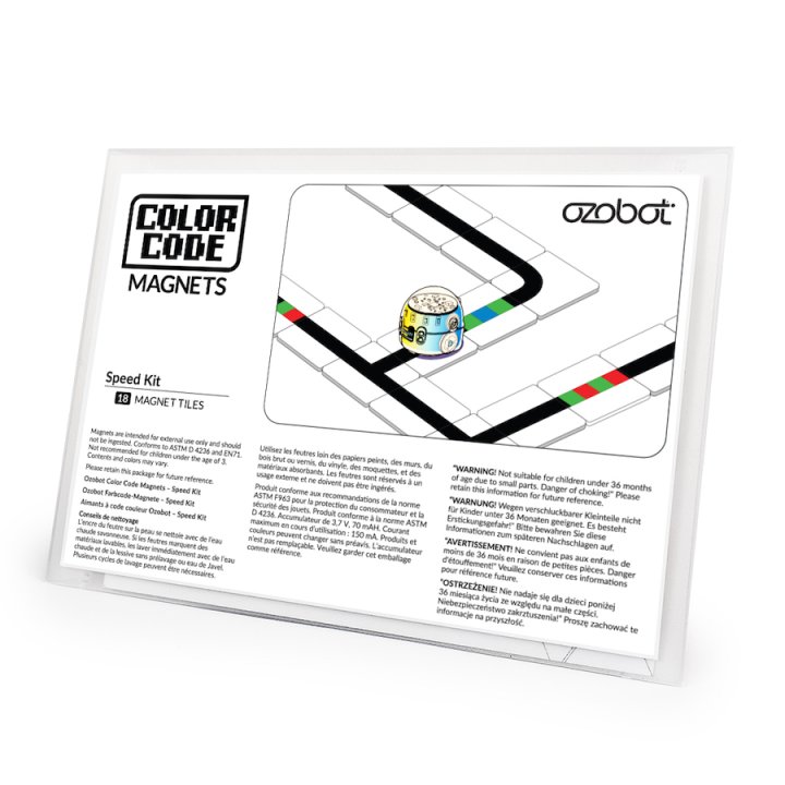 Ozobot - sada magnetů s barevnými kódy pro ovládání rychlosti, 18 ks