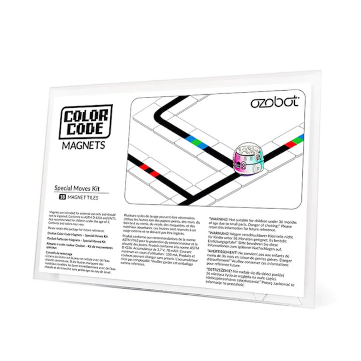 Ozobot - sada magnetů s barevnými kódy pro speciální pohyby, 18 ks