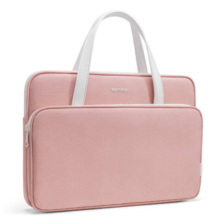 tomtoc Premium Briefcase – ochranné pouzdro pro MacBook Pro 14" / Pro / Air 13", růžová
