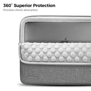 tomtoc Sleeve - ochranné pouzdro pro MacBook Pro / Air 15“ / 16“, šedá