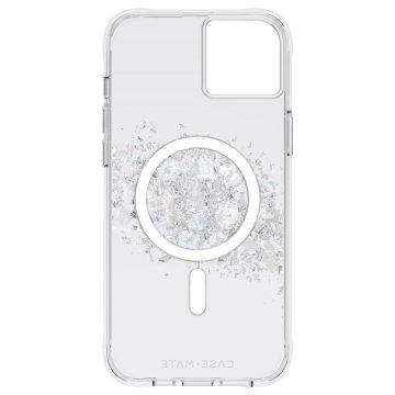 Case Mate Karat Touch of Pearl MagSafe - iPhone 14 Plus, bílý