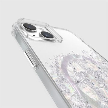 Case Mate Karat Touch of Pearl - ochranný kryt s MagSafe pro iPhone 15 Plus, bílý