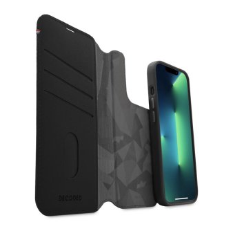 Decoded Leather Detachable Wallet - ochranný kryt pro iPhone 14 Pro Max, černá