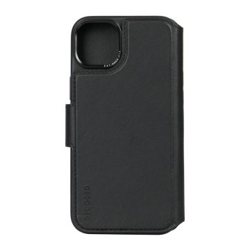 Decoded Leather Detachable Wallet - ochranný kryt pro iPhone 15 Plus, černá