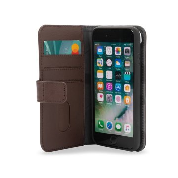 Decoded Leather Detachable Wallet - ochranný kryt pro iPhone SE/8/7, hnědá