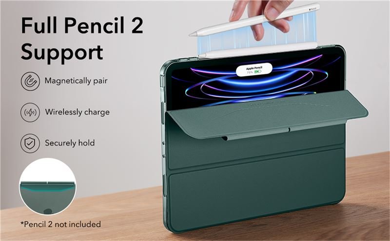 ESR Ascend Trifold Case - ochranný kryt pro iPad Pro 11" (2022/2021), šedý