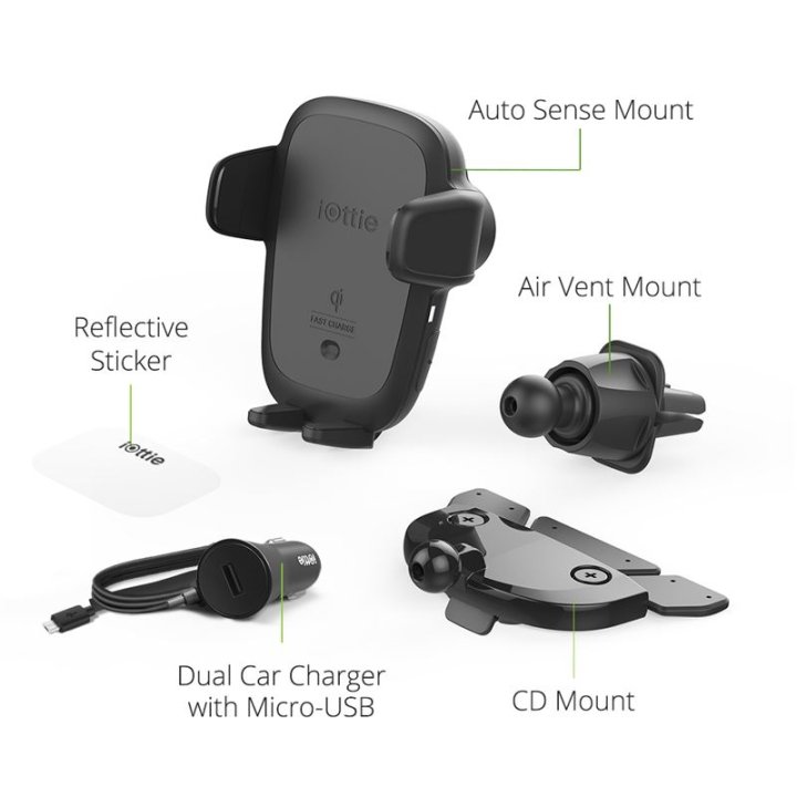 iOttie AutoSense Wireless Vent & CD Slot - držák do auta, černý