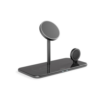 Epico Mag+ Glass Charging Stand, MagSafe nabíjecí stojánek, černý