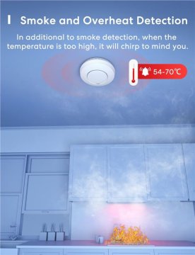 Meross Smart Smoke Alarm - kouřové čidlo, bílé