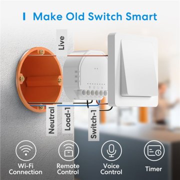 Meross Smart Wi-Fi In-Wall Switch - Wi-Fi nástěnný vypínač