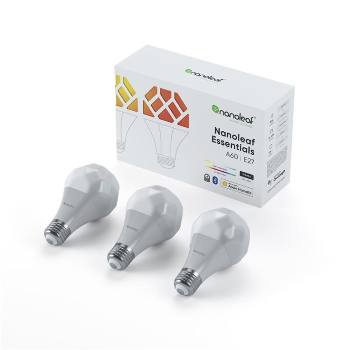 Nanoleaf Essentials Smart A19 Bulb, E27 3 Pack - 3x Chytrá žárovka