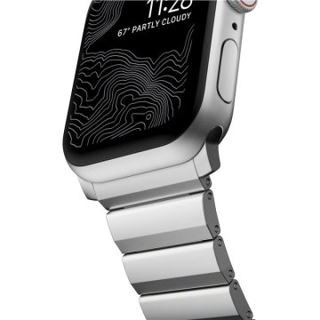 Nomad Aluminum Band - řemínek pro Apple Watch 42 / 44 / 45 / 49 mm, stříbrný