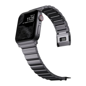 Nomad Aluminum Band - řemínek pro Apple Watch 42 / 44 / 45 / 49 mm, šedá
