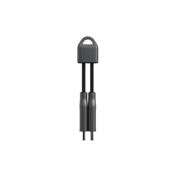 Nomad ChargeKey USB-C/C - kabel na klíčenku, šedý