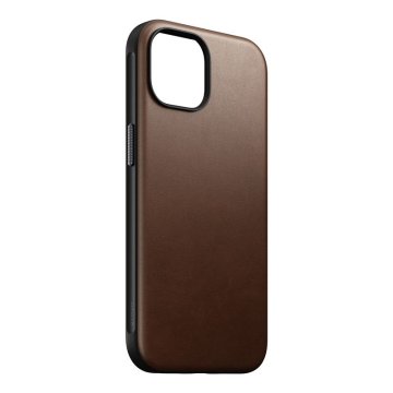 Nomad Modern Leather Case - ochranný kryt s MagSafe pro iPhone 15, hnědý