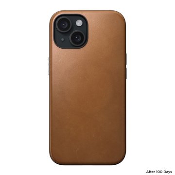 Nomad Modern Leather Case - ochranný kryt s MagSafe pro iPhone 15, hnědá