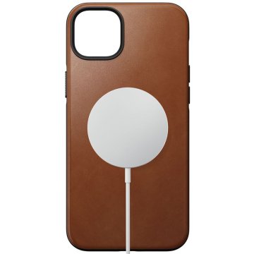 Nomad Modern Leather MagSafe Case - ochranný kryt s MagSafe pro iPhone 14 Plus, hnědá