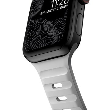 Nomad Sport Strap S/M, grey - řemínek pro Apple Watch 38 / 40 / 41 mm, šedý