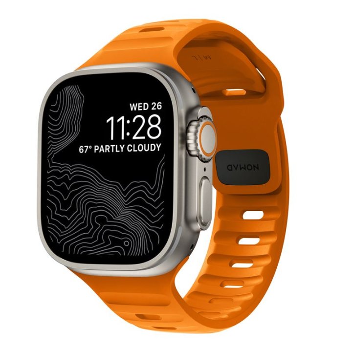 Nomad Sport Strap - řemínek pro Apple Watch 42 / 44 / 45 / 49 mm, oranžový